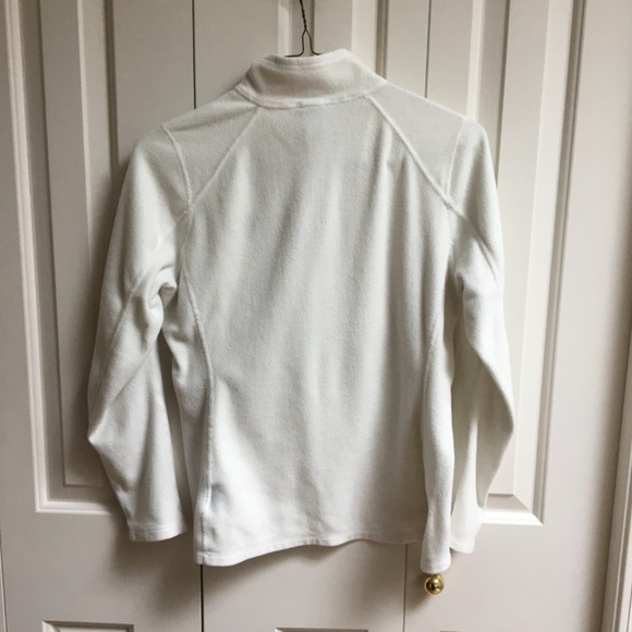 Womens White 1/4 Zip Fleece - Picture 3 of 3